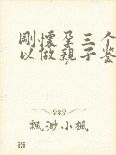 刚怀孕三个月可以做亲子鉴定吗?