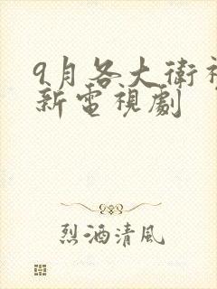 9月各大卫视最新电视剧