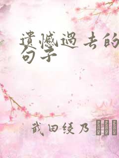 遗憾过去的经典句子