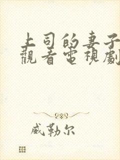 上司的妻子免费观看电视剧中文版