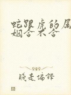 蛇跟虎的属相婚姻合不合