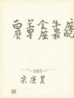 白羊金牛座和什么星座最配