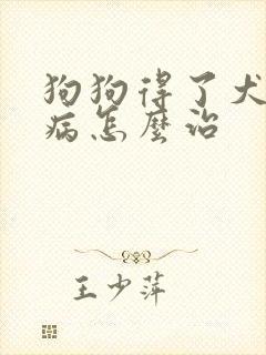 狗狗得了犬细小病怎么治