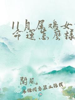11月属鸡女的命运怎么样