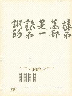 钢铁是怎样炼成的第一部第六章批注