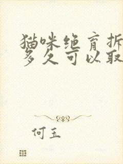 猫咪绝育拆线后多久可以取下头套