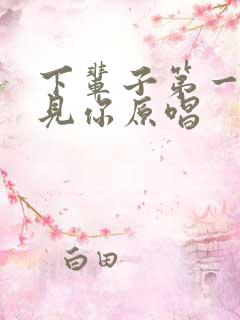 下辈子第一个遇见你原唱