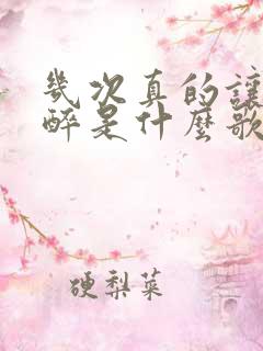 几次真的让自己醉是什么歌的歌词