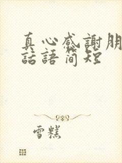 真心感谢朋友的话语简短