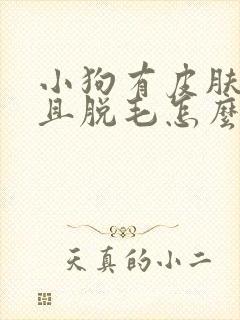 小狗有皮肤病并且脱毛怎么治