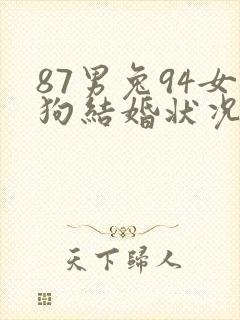 87男兔94女狗结婚状况