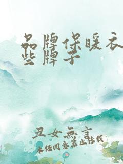 品牌保暖衣有哪些牌子