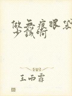 做无痕眼袋得多少钱啊