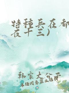 特种兵在都市(夜十三)