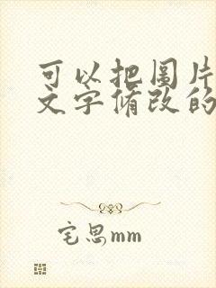 可以把图片中的文字修改的软件