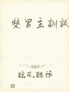 双男主训诫推文