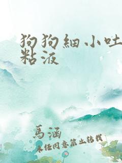 狗狗细小吐白色粘液