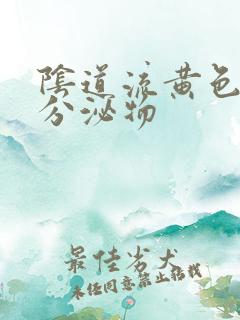 阴道流黄色液体分泌物