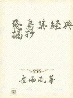 飞鸟集经典句子摘抄