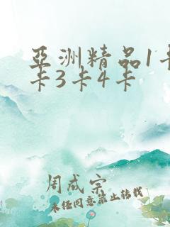亚洲精品1卡2卡3卡4卡