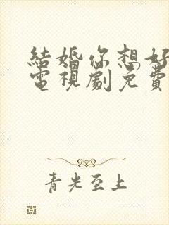 结婚你想好了吗电视剧免费观看全集