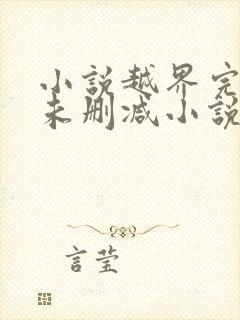 小说越界完整版未删减小说