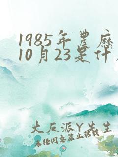 1985年农历10月23是什么星座