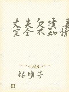 丈夫欠债 妻子完全不知情的情况下 咋办