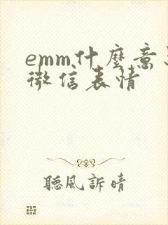 emm什么意思微信表情