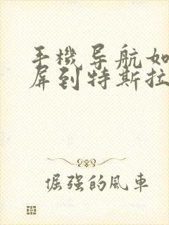 手机导航如何投屏到特斯拉屏幕上