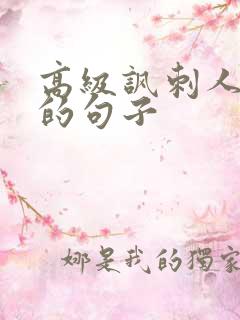 高级讽刺人虚伪的句子