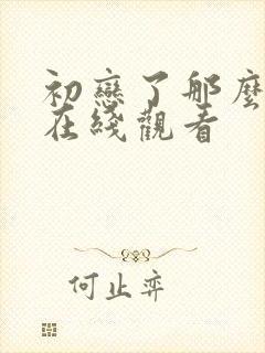 初恋了那么多年在线观看