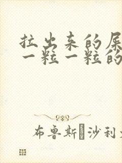 拉出来的屎很硬一粒一粒的