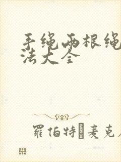 手绳两根绳子编法大全