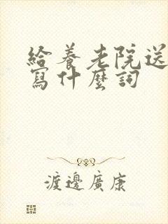 给养老院送锦旗写什么词