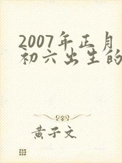 2007年正月初六出生的男孩命运