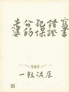 老公犯错写给老婆的保证书