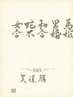 女蛇和男马属相合不合婚姻