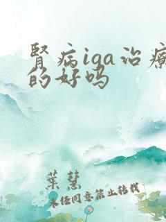 肾病iga治疗的好吗