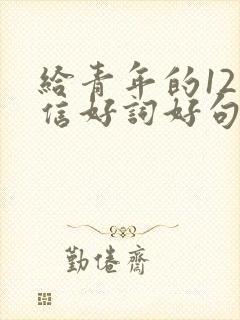 给青年的12封信好词好句摘抄大全