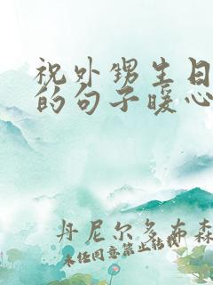 祝外甥生日快乐的句子暖心