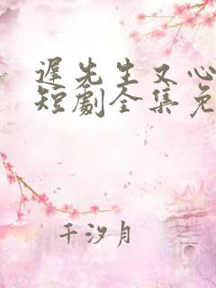 迟先生又心动了短剧全集免费播放剧