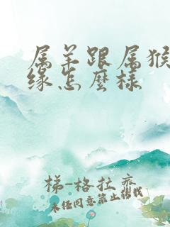 属羊跟属猴的姻缘怎么样