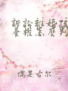 诉讼离婚孩子抚养权怎么判