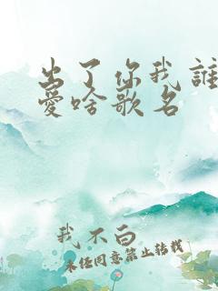 出了你我谁都不爱啥歌名