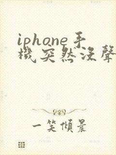 iphone手机突然没声音了怎么回事