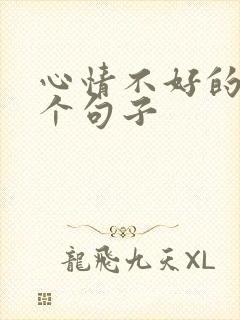 心情不好的10个句子