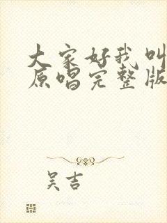 大家好我叫小莫原唱完整版歌词