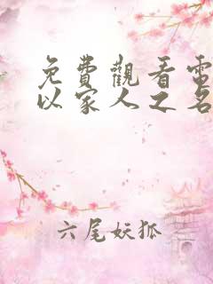 免费观看电视剧以家人之名