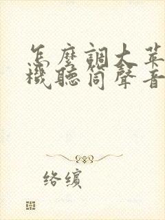 怎么调大苹果手机听筒声音